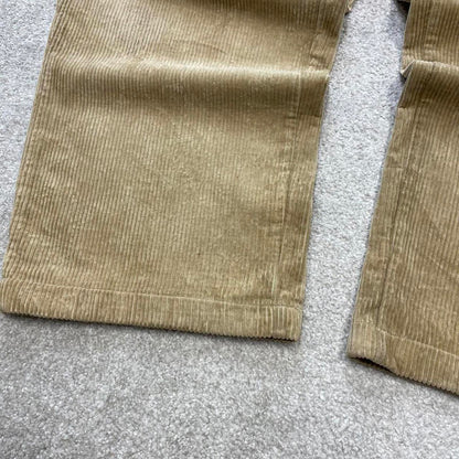 Baggy Hunt Club corduroy pants W40L27 beige wide wale jumbo cord trousers 90s skater style
