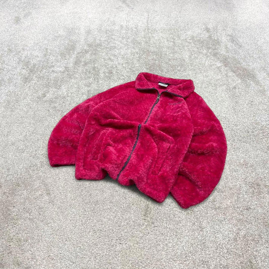Pink Columbia technical fleece full zip medium girls large y2k style autumn