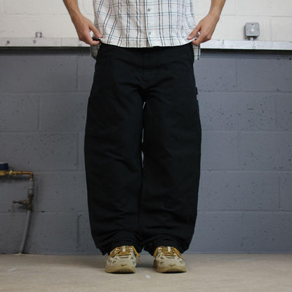 Vintage Carhartt carpenter pants y2k black Loose fit 100% cotton skater style workwear
