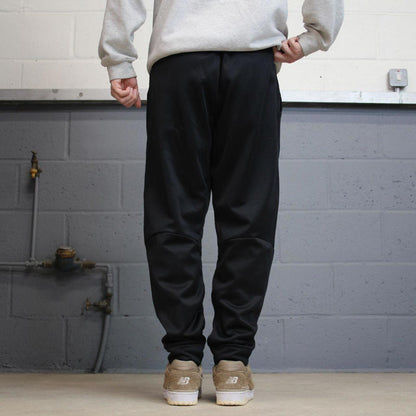 Nike Trackies Large Black y2k 00s style loose sportswear joggers embroidered Swoosh logo