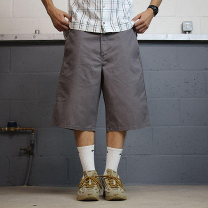 Dickies long baggy shorts y2k chino carpenter grey Loose skater surf style shorts