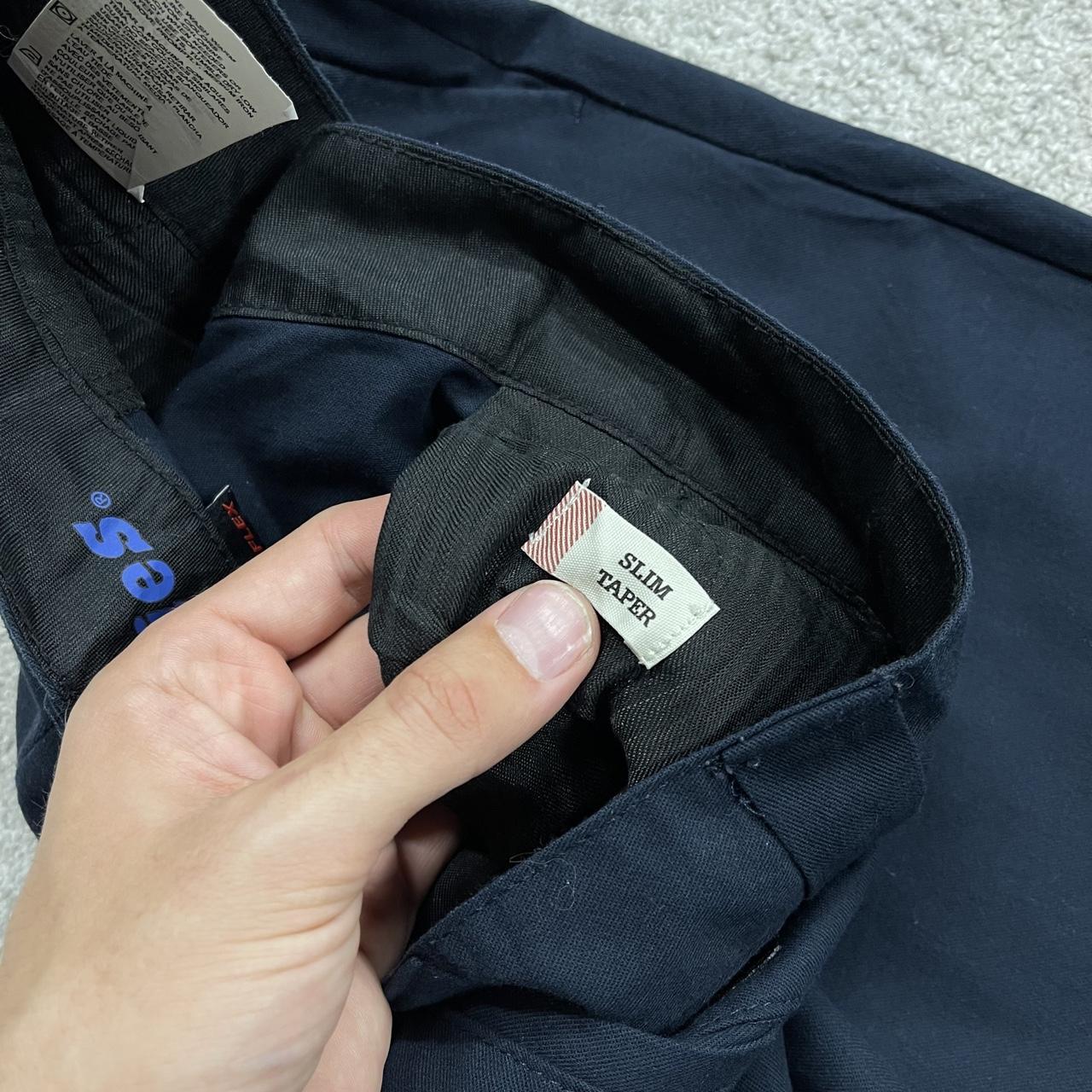 Y2K Dickies 874 work pants navy slim taper straight leg chino skater style trousers