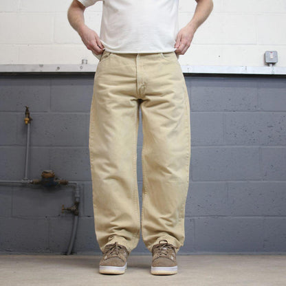 Levis 550 jeans W36 L30 beige loose 90s style relaxed skater jeans red tab logo