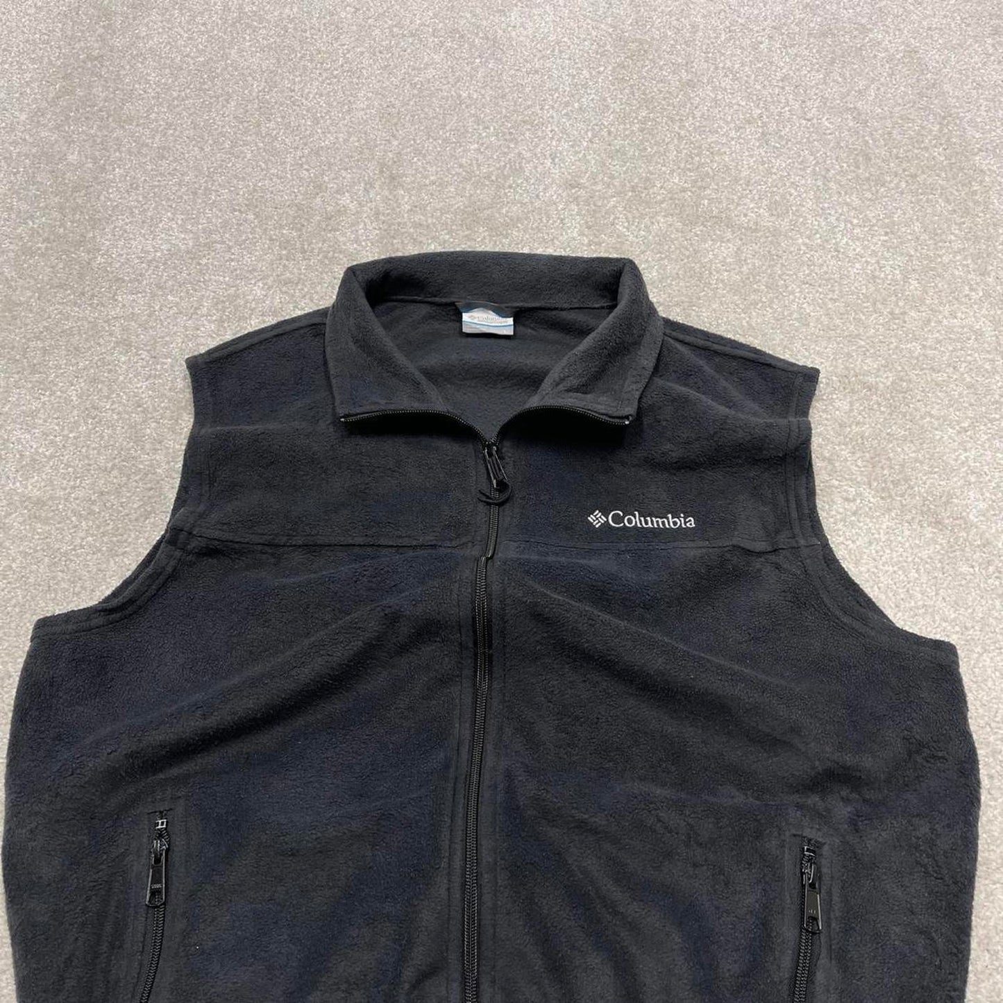 Columbia technical fleece gilet L men’s black full zip up autumn tech