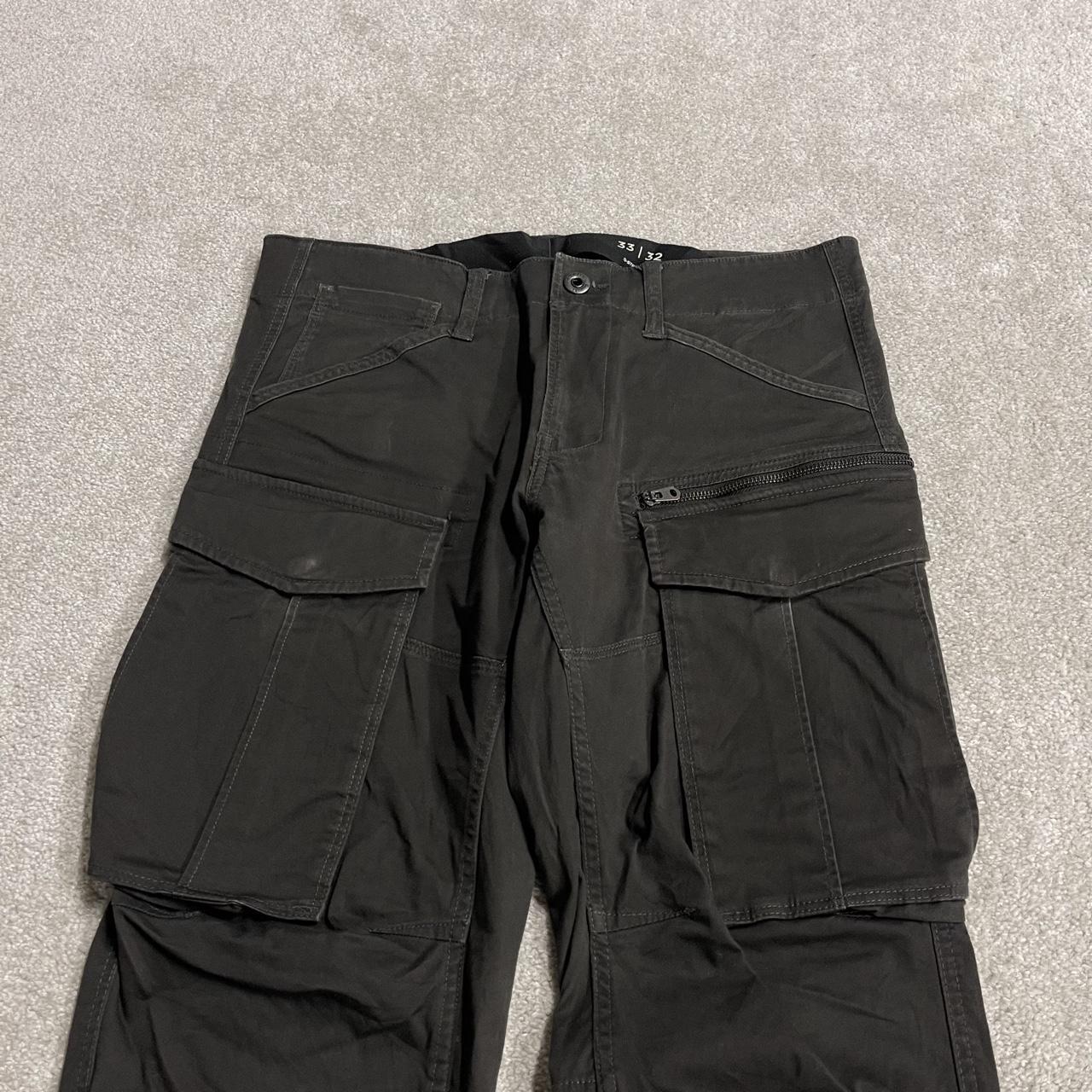 Y2K G-Star Raw cargo pants relaxed dark grey Comfy slim tapered style utility trousers