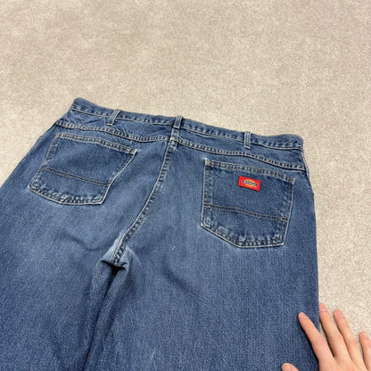 Vintage Y2k Dickies skate jeans blue Loose 5 pocket denim workwear pants