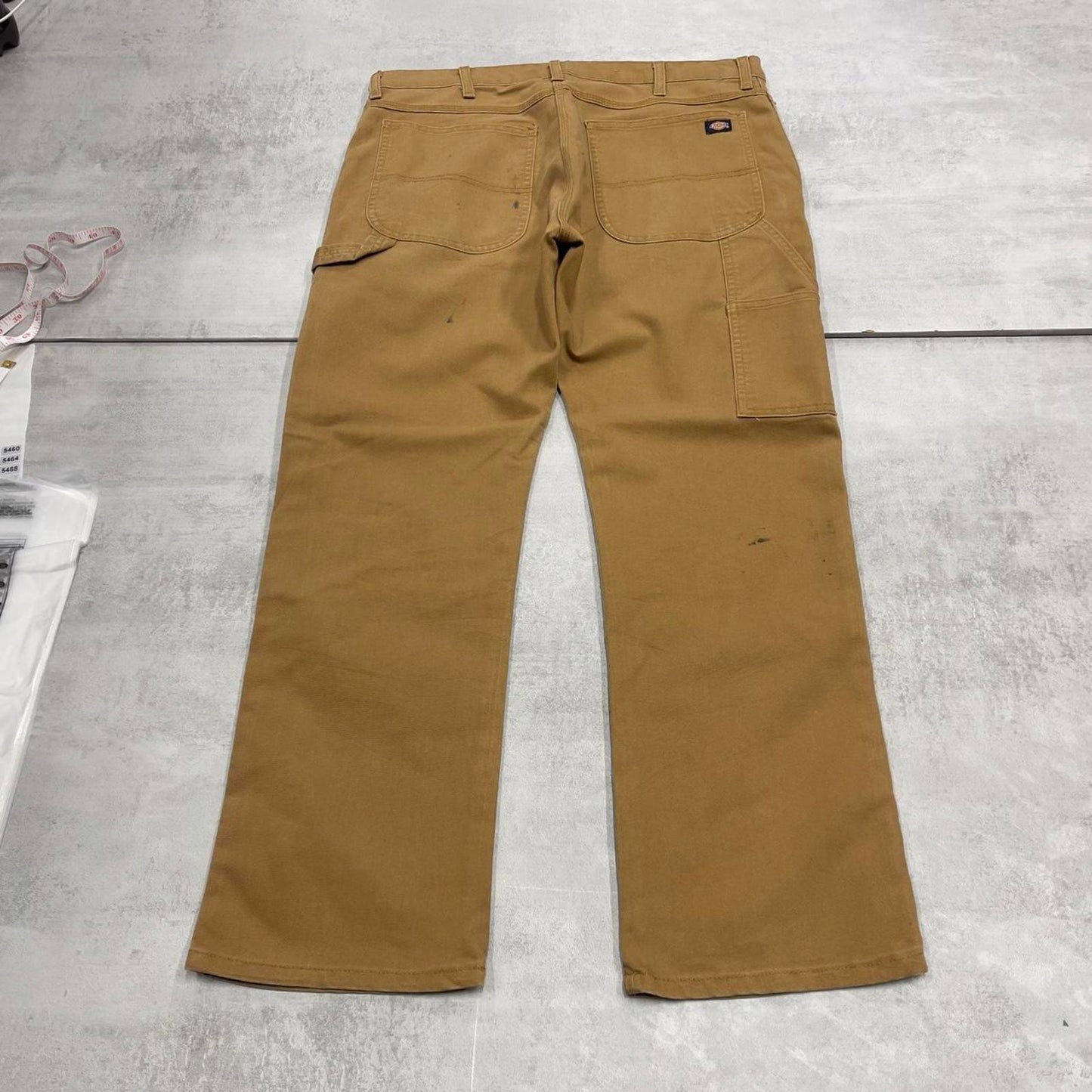 Tan Dickies carpenter jeans W36L30 loose canvas 90s style skater cargos