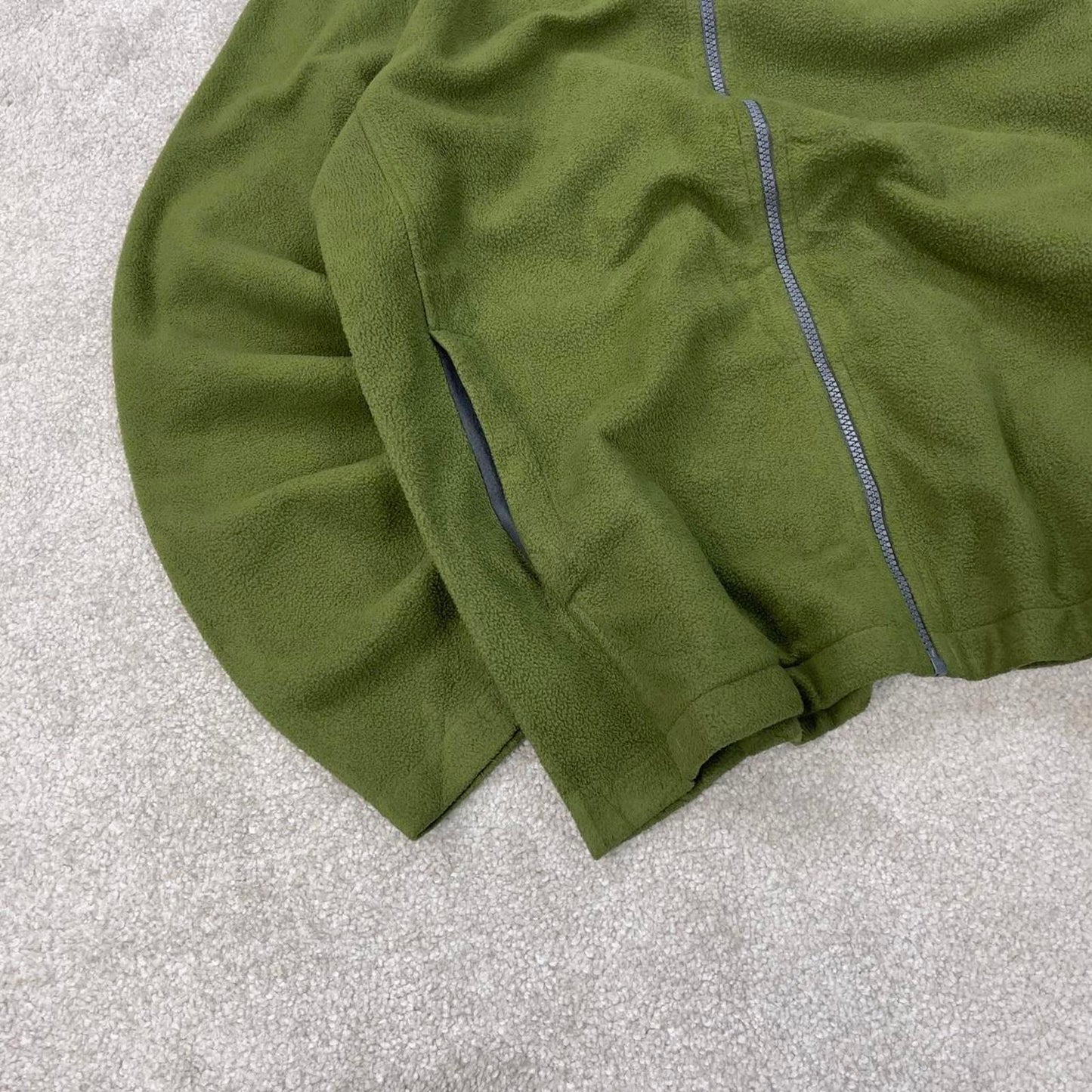Y2K The North Face technical fleece Medium green men’s full zip TNF autumnal