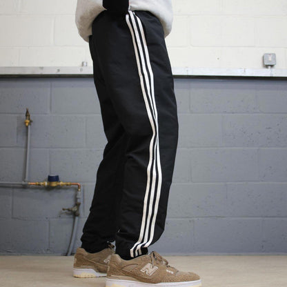 Y2k Adidas tracksuit bottoms L 00s style sportswear joggers mesh lined track pants print logo