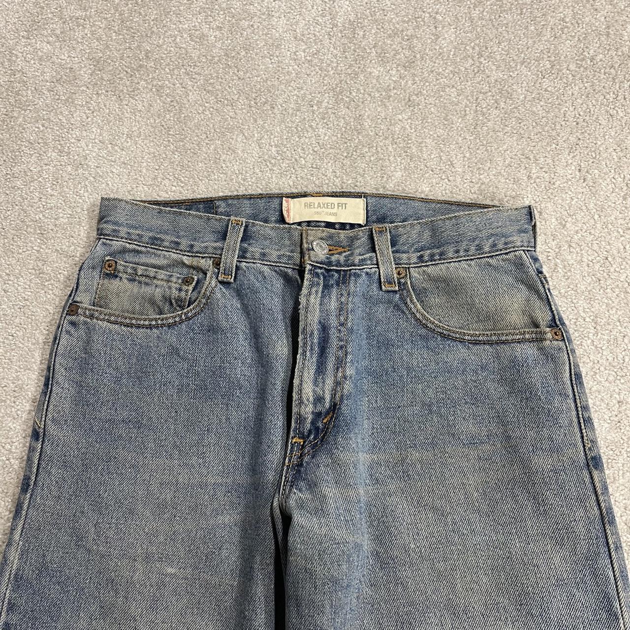Y2K Levi’s 550 jeans W30L30 straight leg relaxed blue Relaxed fit 5 pocket pants red tab logo