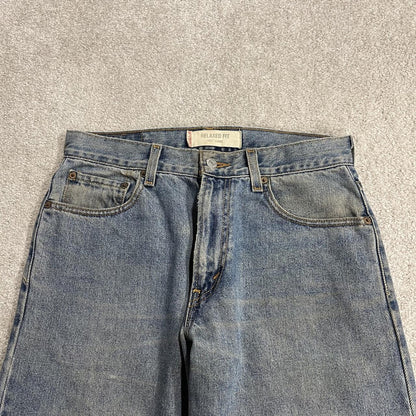 Y2K Levi’s 550 jeans W30L30 straight leg relaxed blue Relaxed fit 5 pocket pants red tab logo