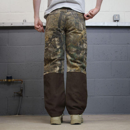 Wrangler camo jeans Realtree Pro Gear khaki Straight double knee denim camouflage pants