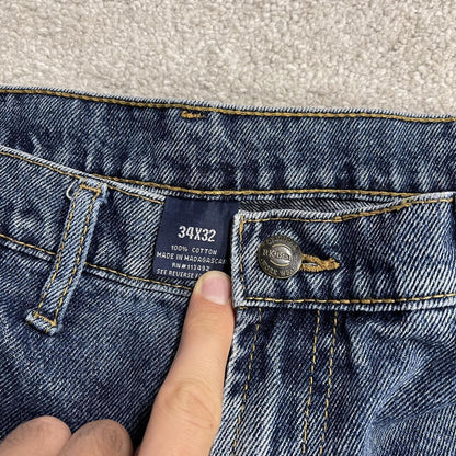 RK Brand baggy carpenter jeans y2k wide leg W34L30 blue Loose skater style work cargos