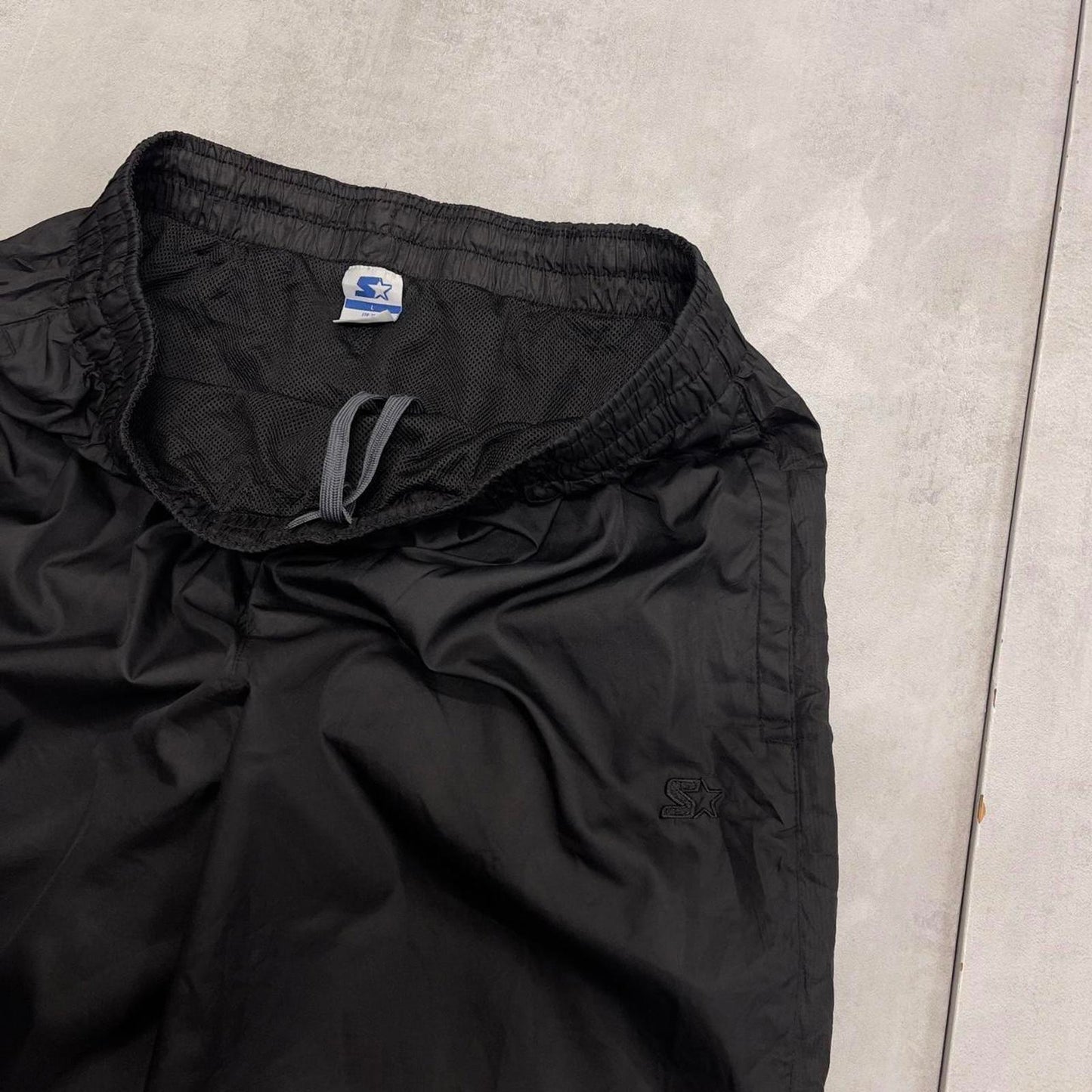 Black baggy Starter tracksuit bottoms L