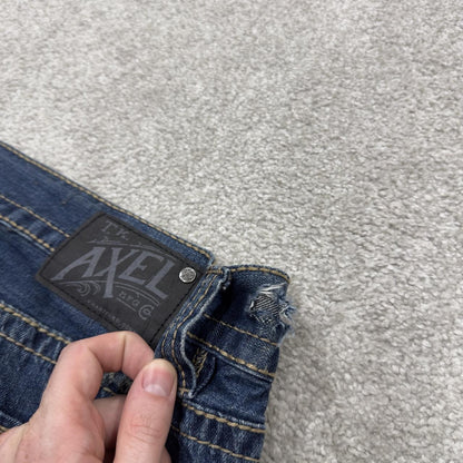 Y2K embroidered jeans 2000s style blue denim Relaxed straight leg TK Axel skater style pants