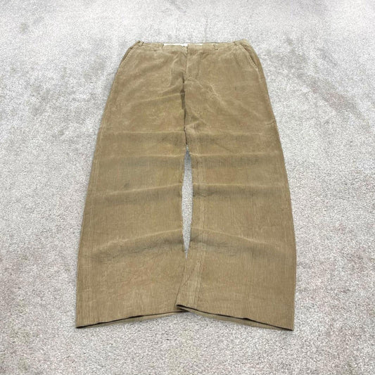 Vintage loose jumbo corduroy pants beige Jaymar Sport wide wale chunky cord trousers