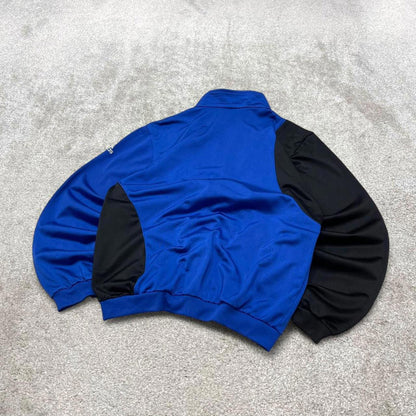 Vintage Adidas track jacket Medium men's y2k 00s style blue funky sports tracksuit
