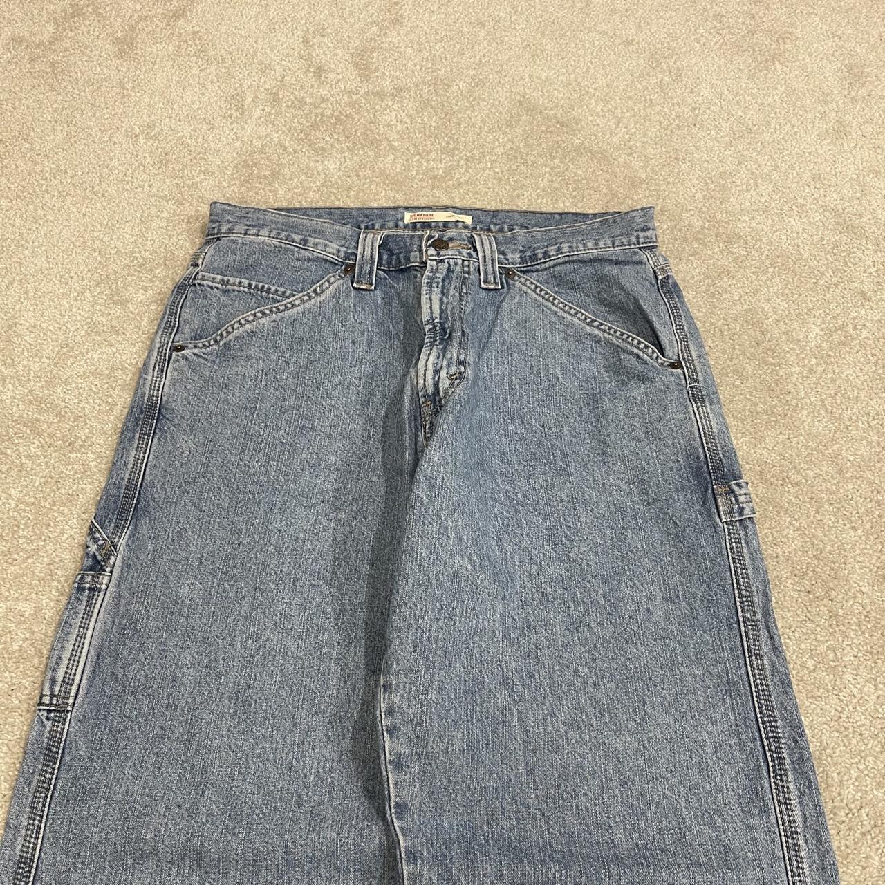 Levi's baggy carpenter jeans y2k washed blue denim Loose fit skater 2000s style cargo pants