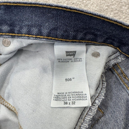 Levi’s 505 jeans Y2K blue denim Levi’s loose straight leg 2000s style pants red tab logo