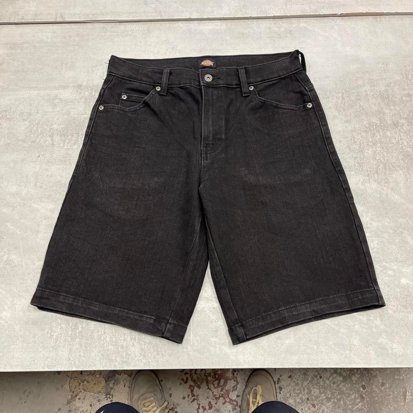 Black Dickies Skateboarding jorts W32 denim 90s style skater jean shorts