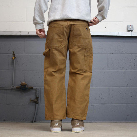 Dickies carpenter jeans W34L27 loose tan brown canvas cargo skater style pants
