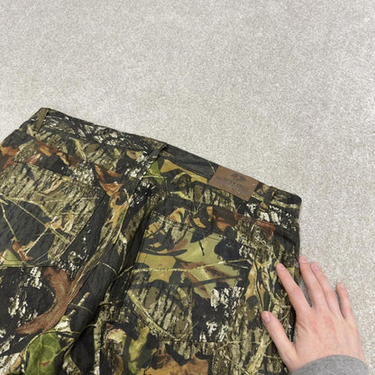 Mossy Oak camo jeans loose green Denim Break Up tree camouflage hunting pants