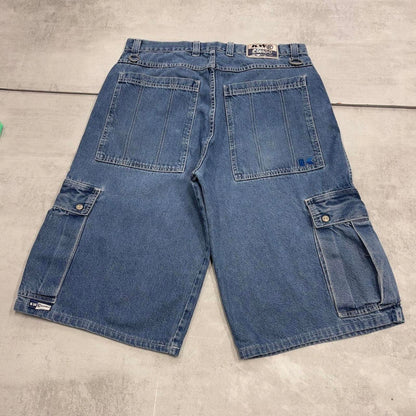 Rare Kik Wear Industries cargo shorts W36 baggy denim skater Y2K Shorts