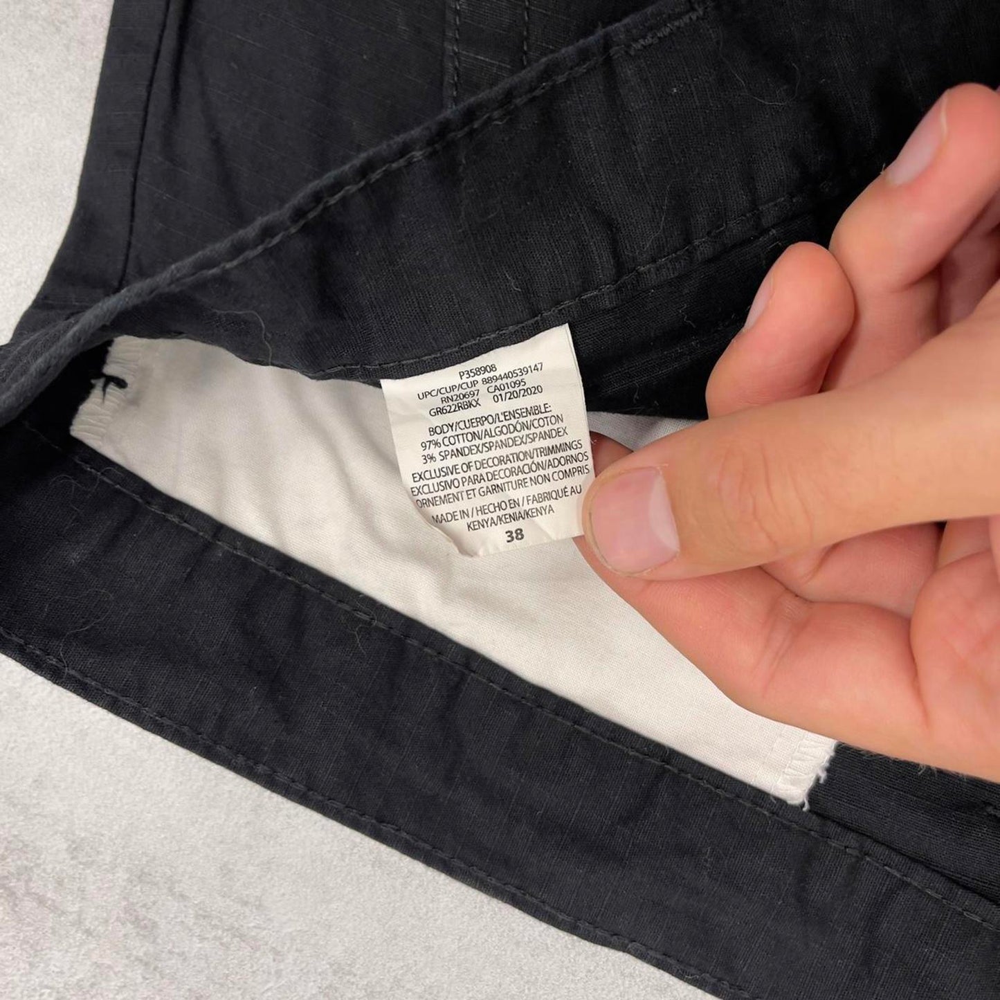 Baggy Black Dickies carpenter shorts W38