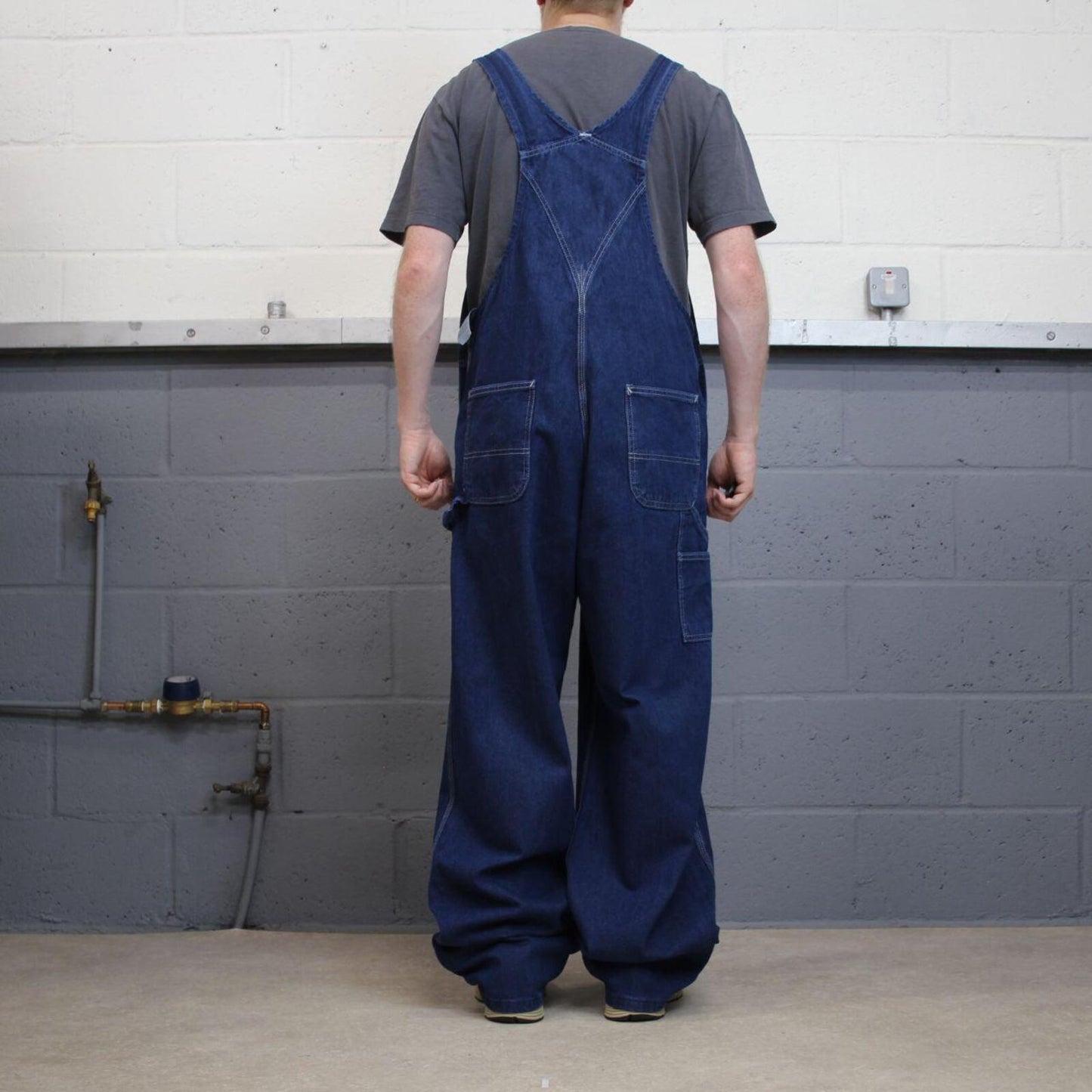 Carhartt dungarees baggy denim overalls blue Bib & brace utility workwear farmer