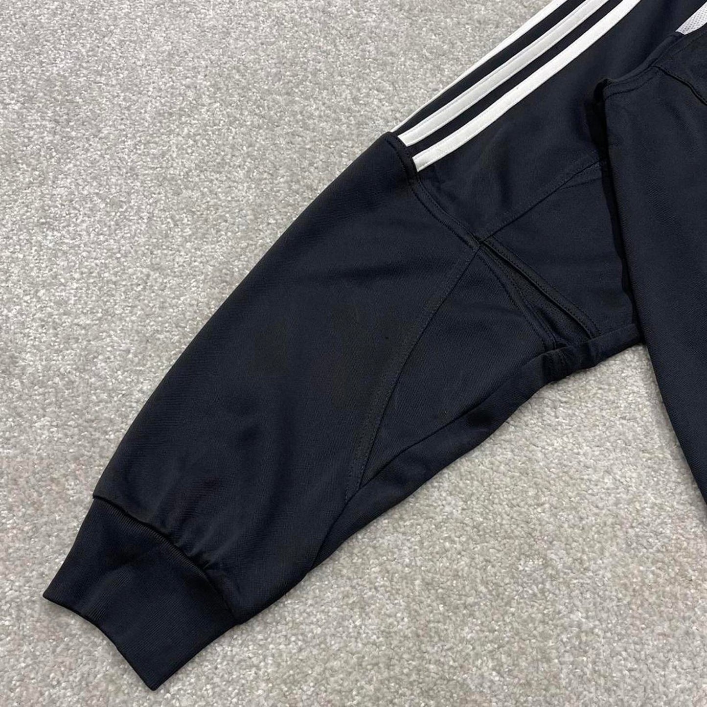 Vintage Adidas track jacket XXL men's y2k 00s style black funky sports tracksuit