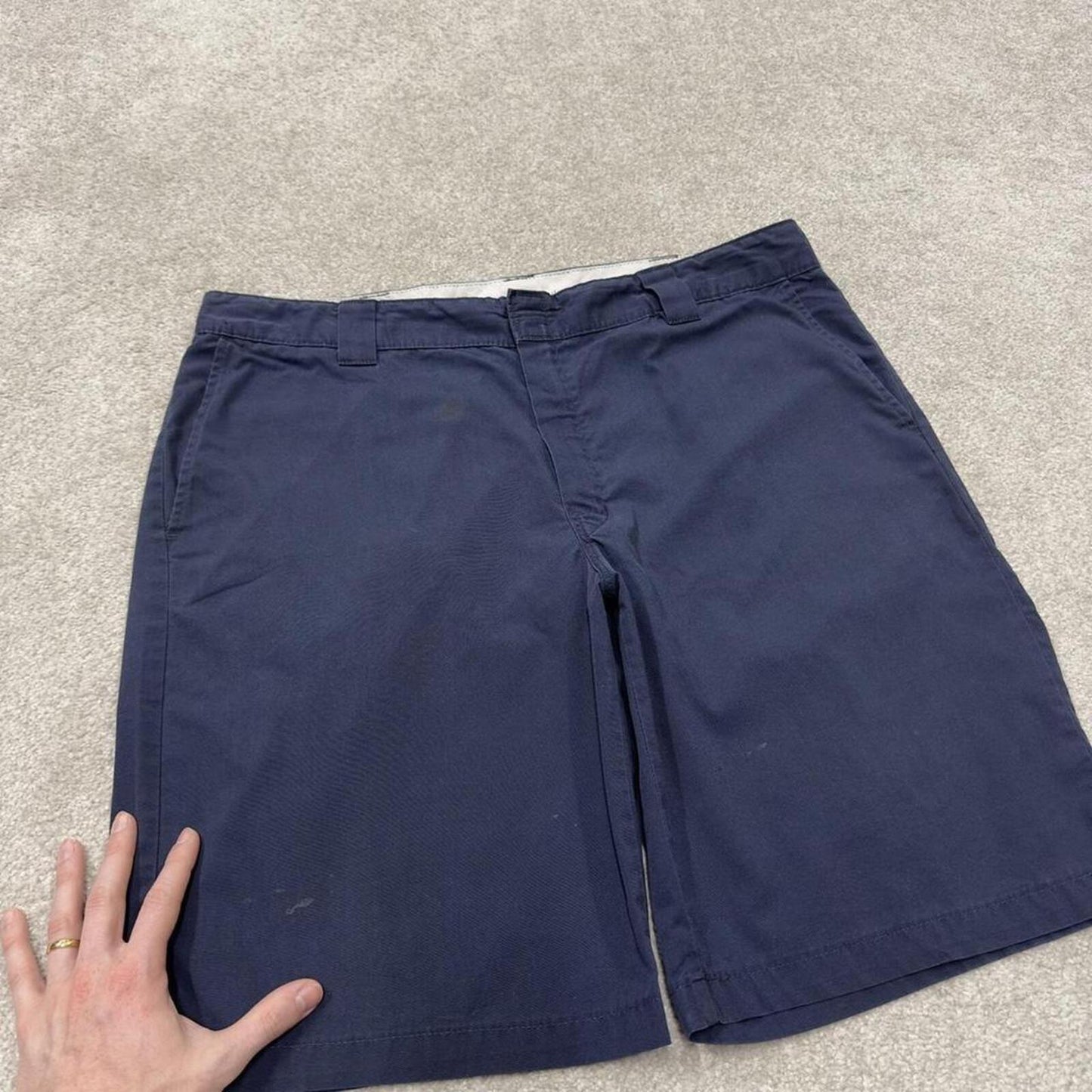 Dickies chino shorts loose y2k navy Chino style skater shorts loose leg festival