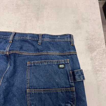 Denim carpenter skate jeans W42L30 loose Key cargo trousers patch logo