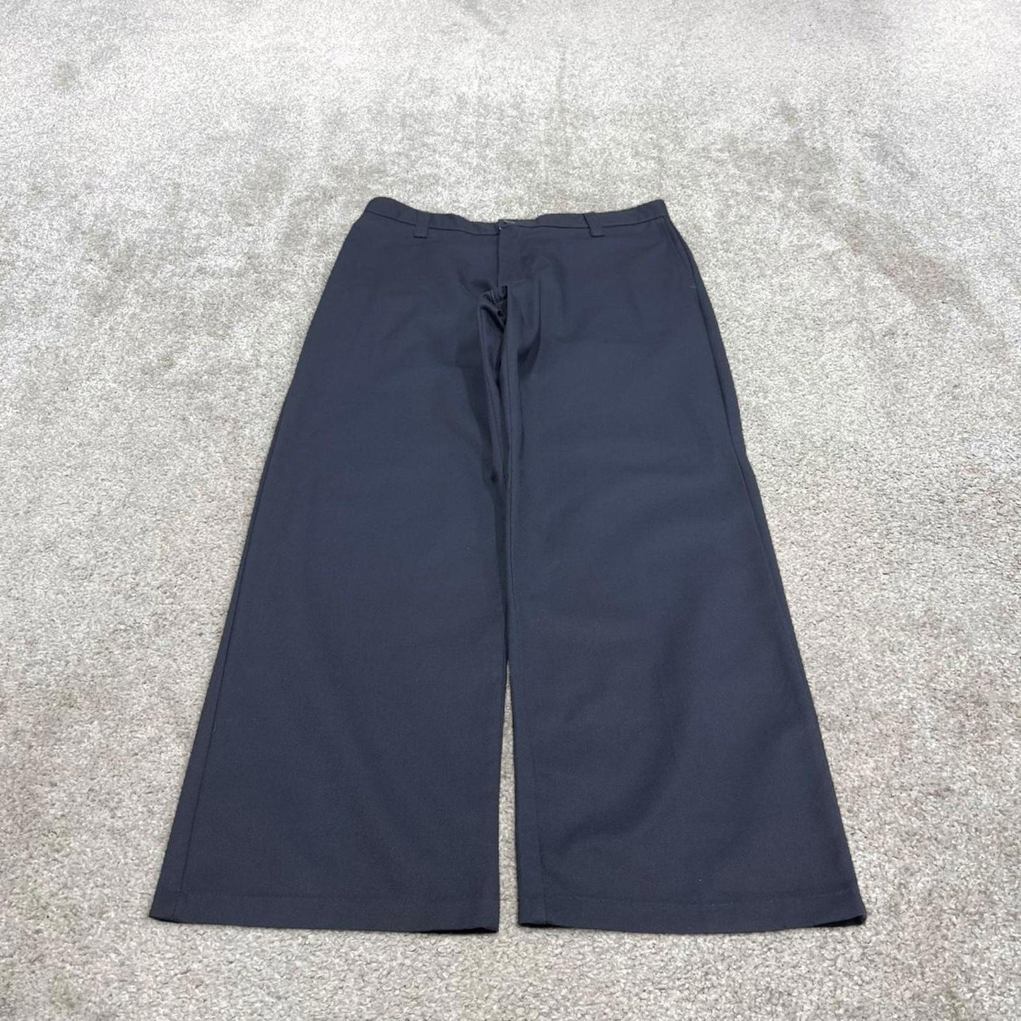 Baggy Dickies chino skate pants W36L30 Loose navy twill style casual work trousers