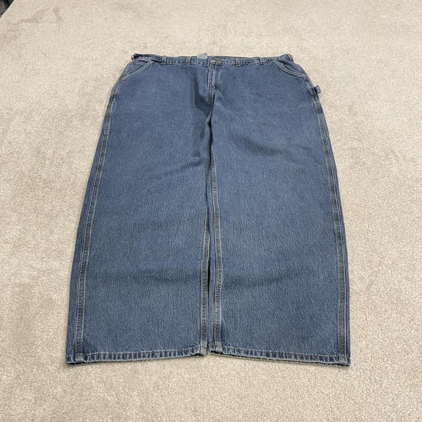 Carhartt baggy cargo jeans wide leg blue Loose fit denim skate style carpenter work pants