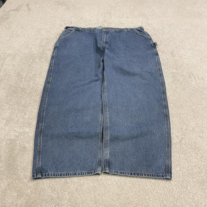 Carhartt baggy cargo jeans wide leg blue Loose fit denim skate style carpenter work pants