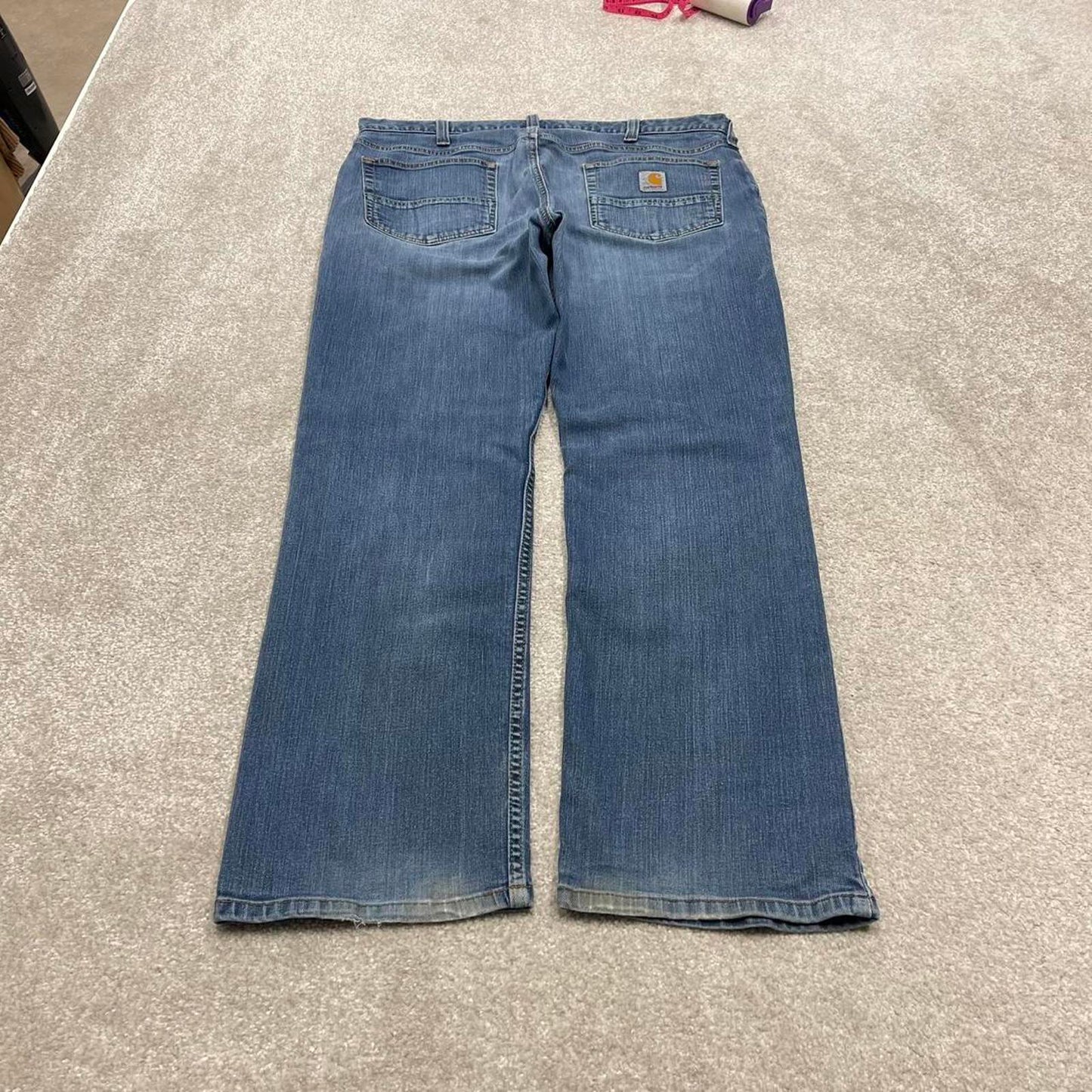 Vintage Carhartt jeans blue denim W36L30 90s skater style straight leg 5 pocket jeans workwear