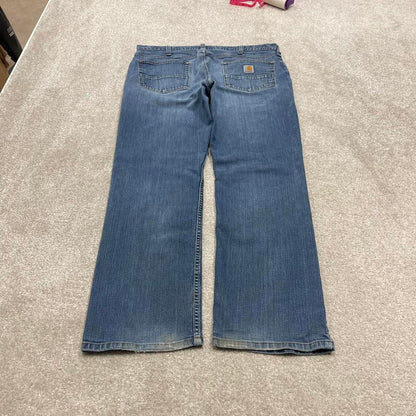 Vintage Carhartt jeans blue denim W36L30 90s skater style straight leg 5 pocket jeans workwear