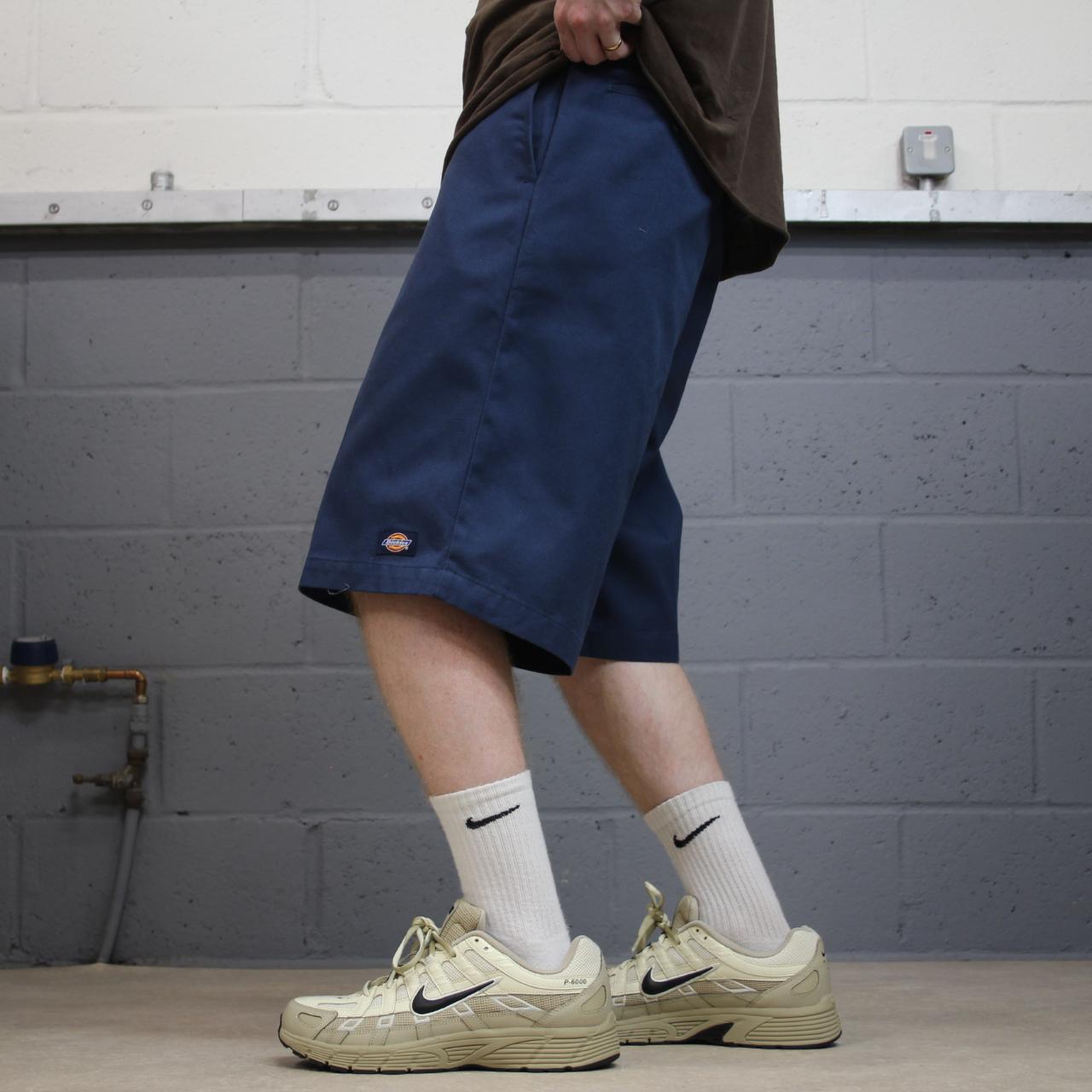 Dickies carpenter shorts long leg navy Twill chino skater style shorts loose long leg