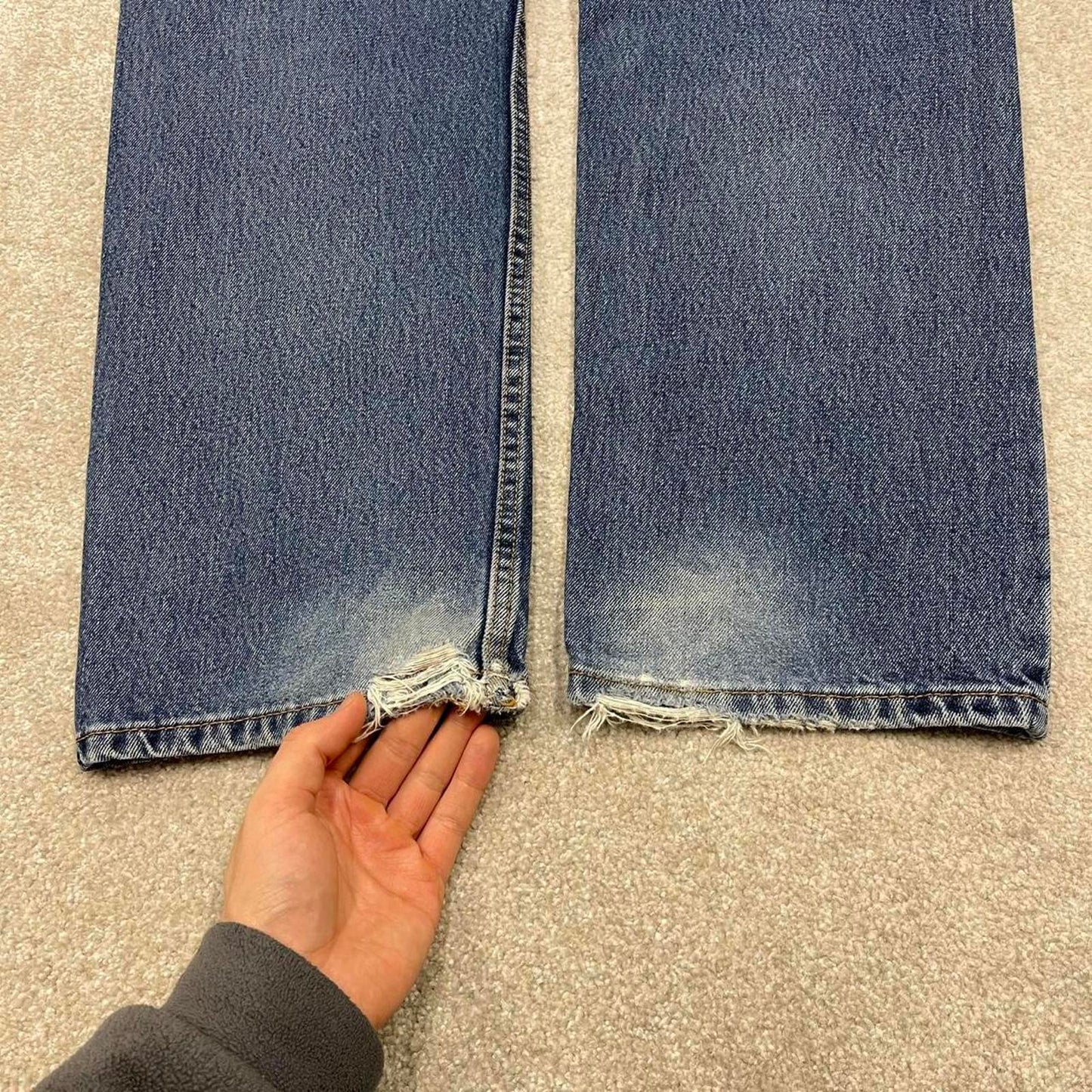Vintage Y2K Levi’s 505 jeans light wash blue Straight leg 00s style denim pants red tab logo