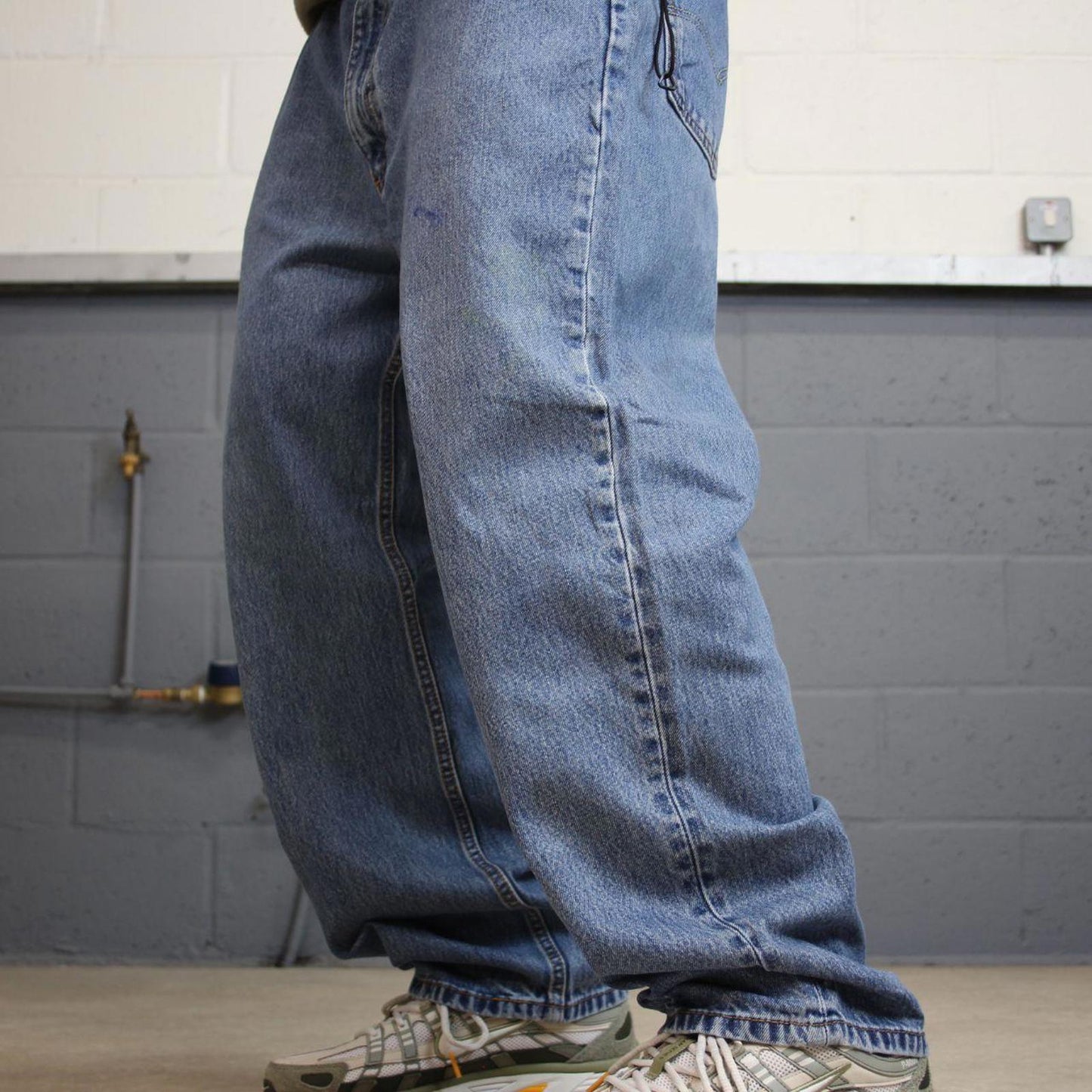 Y2k baggy Levis 550 jeans W40L30 blue denim loose 90s relaxed style skater jeans red tab logo