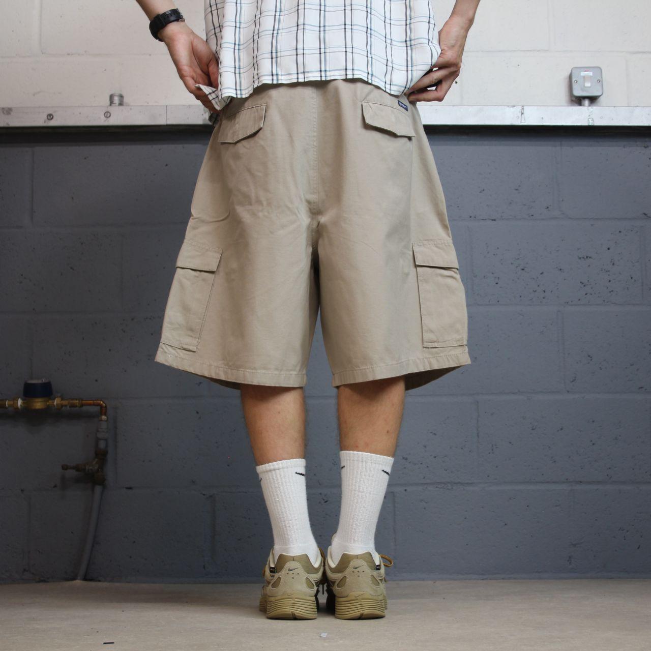 Chaps Baggy cargo shorts y2k beige Loose floaty chino utility summer festival hiking shorts