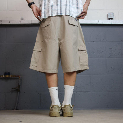 Chaps Baggy cargo shorts y2k beige Loose floaty chino utility summer festival hiking shorts