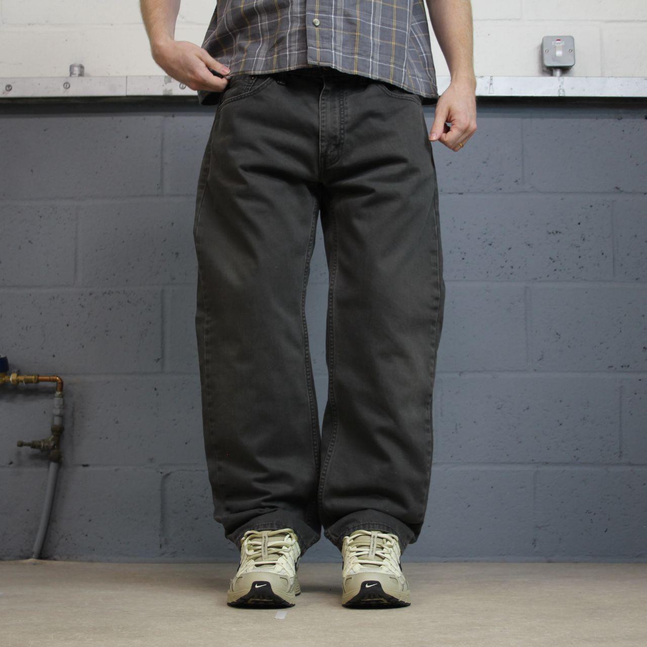 Levi’s 505 jeans y2k W40L30 grey straight leg 2000s style red tab logo pants