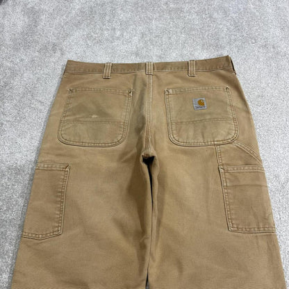 Carhartt carpenter work pants relaxed tan brown Loose skate style canvas workwear cargos