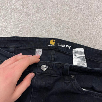 00s Y2k Carhartt jeans pants black Women's slim fit utility work pants