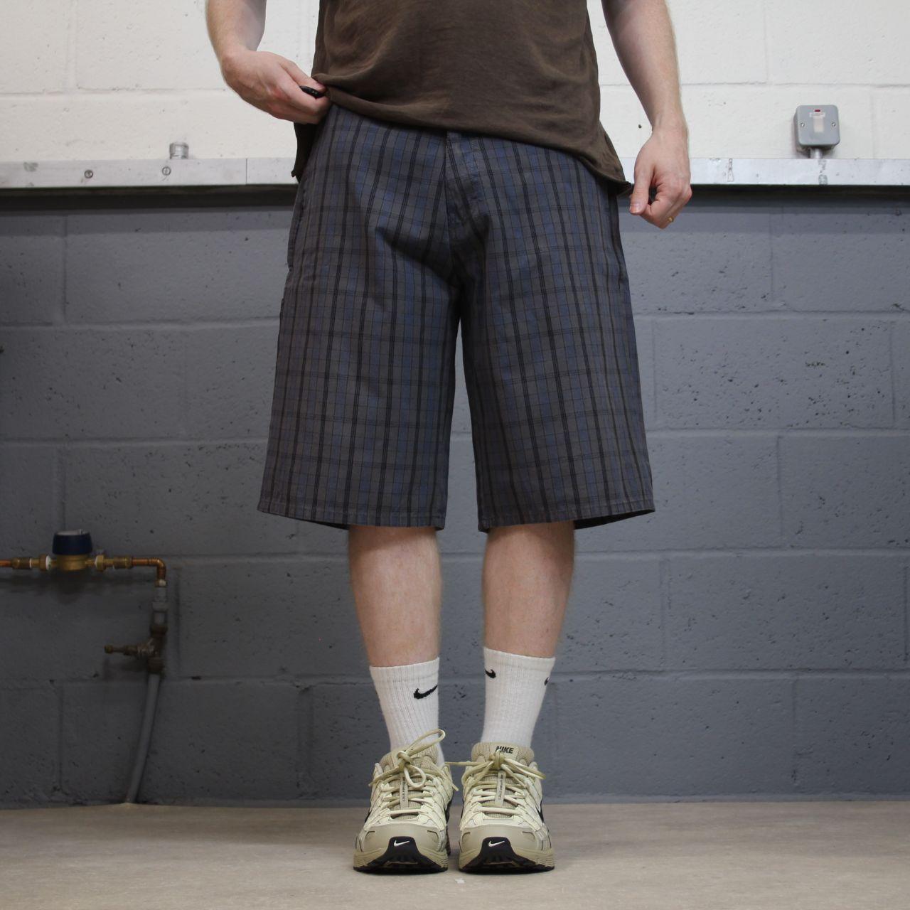 Dickies checkered chino shorts carpenter grey Chino skater / surf check shorts loose fit