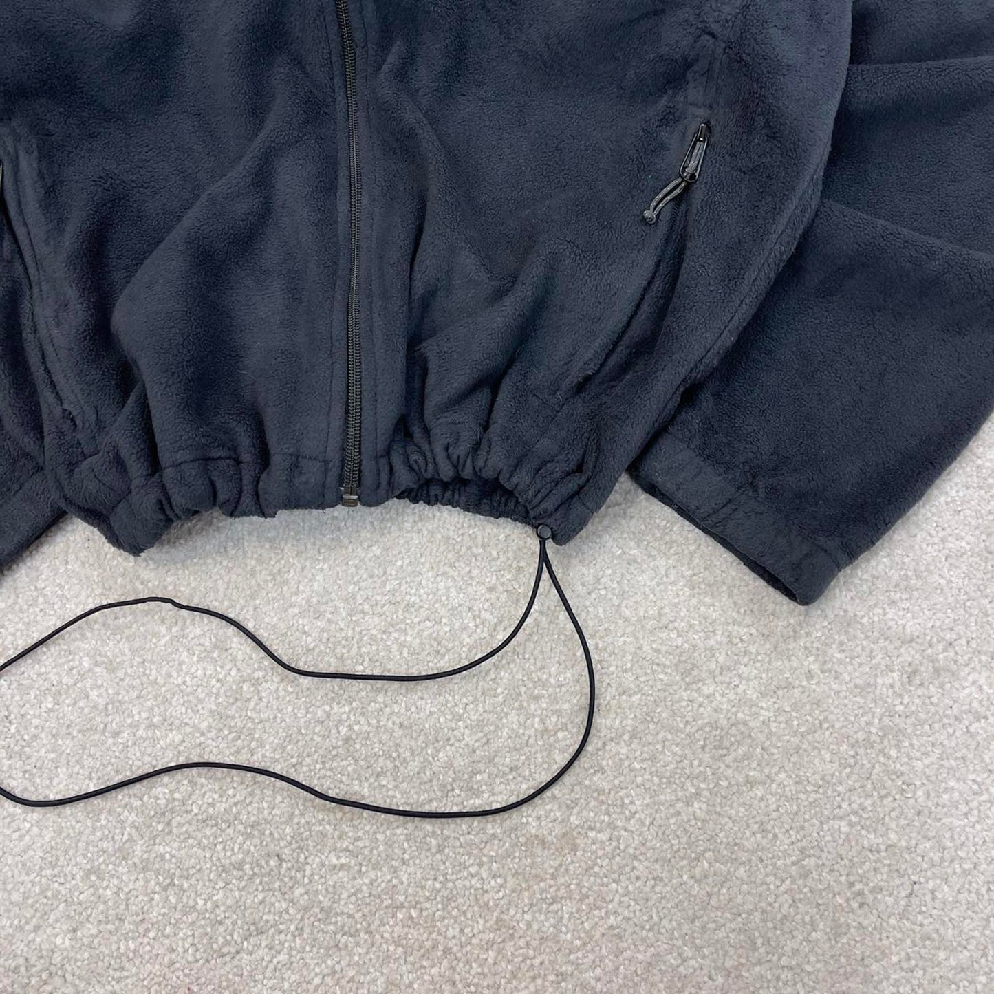 Black Columbia technical full zip fleece M y2k style autumn adjustable waist