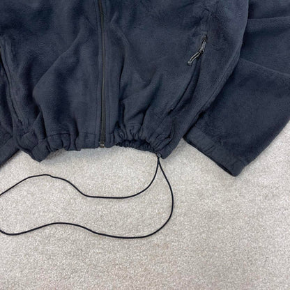 Black Columbia technical full zip fleece M y2k style autumn adjustable waist