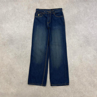 Navy Rocawear jeans size 16 W28L30 embroidered logo y2k style pants