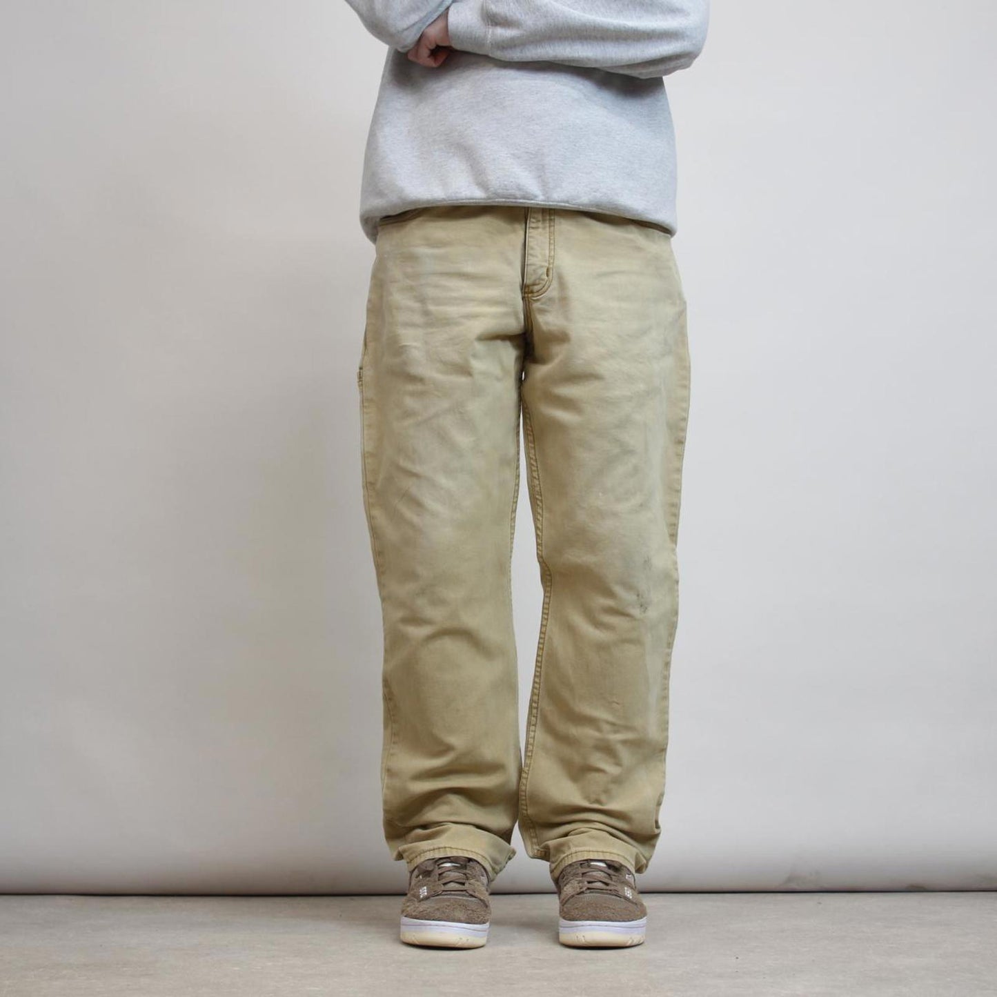 Mens Carhartt carpenter pants W36 L32 tan relaxed 90s style cargos